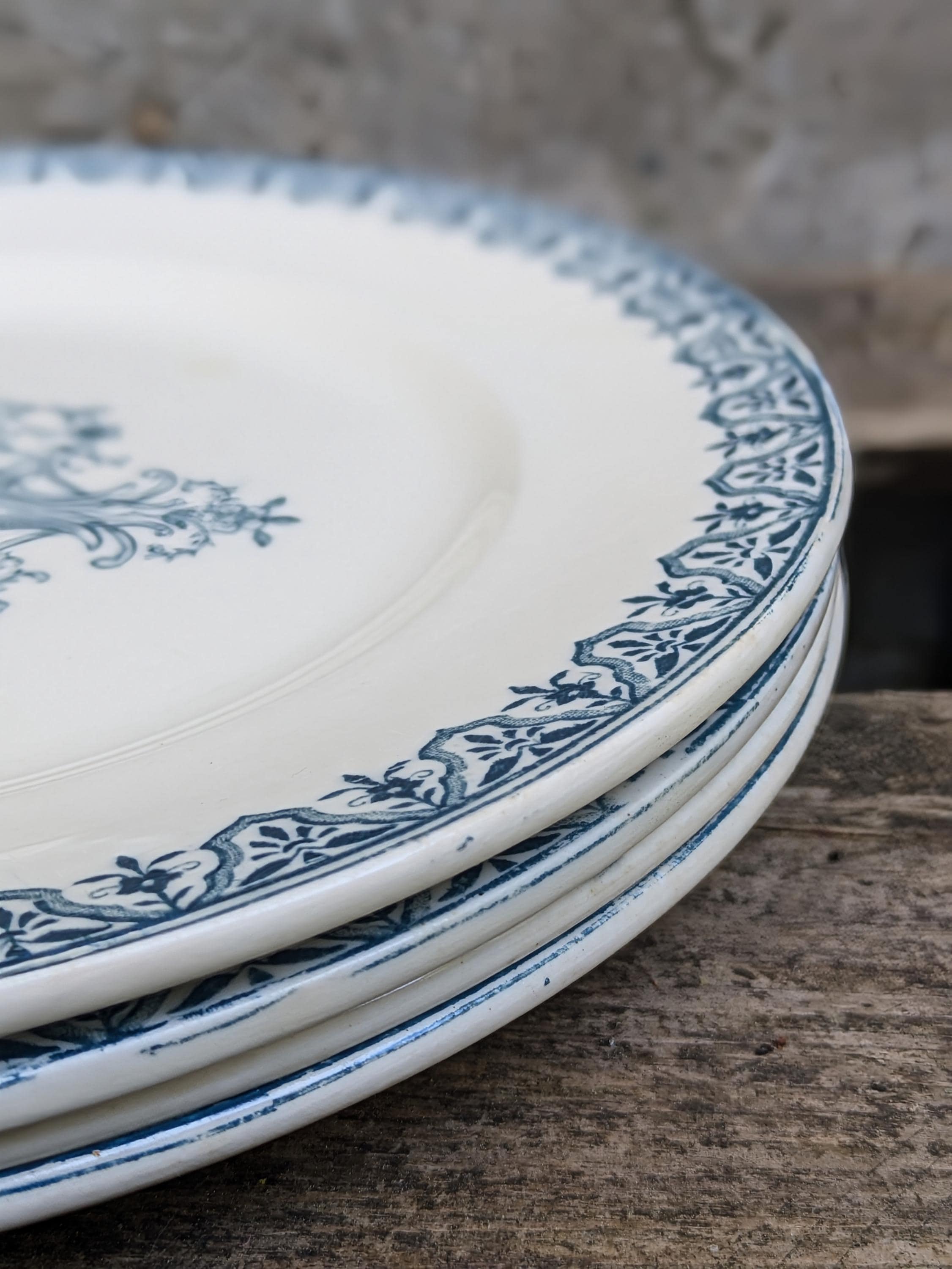 Vintage Salins Alhambra Dinner Plates: French Country Cottage