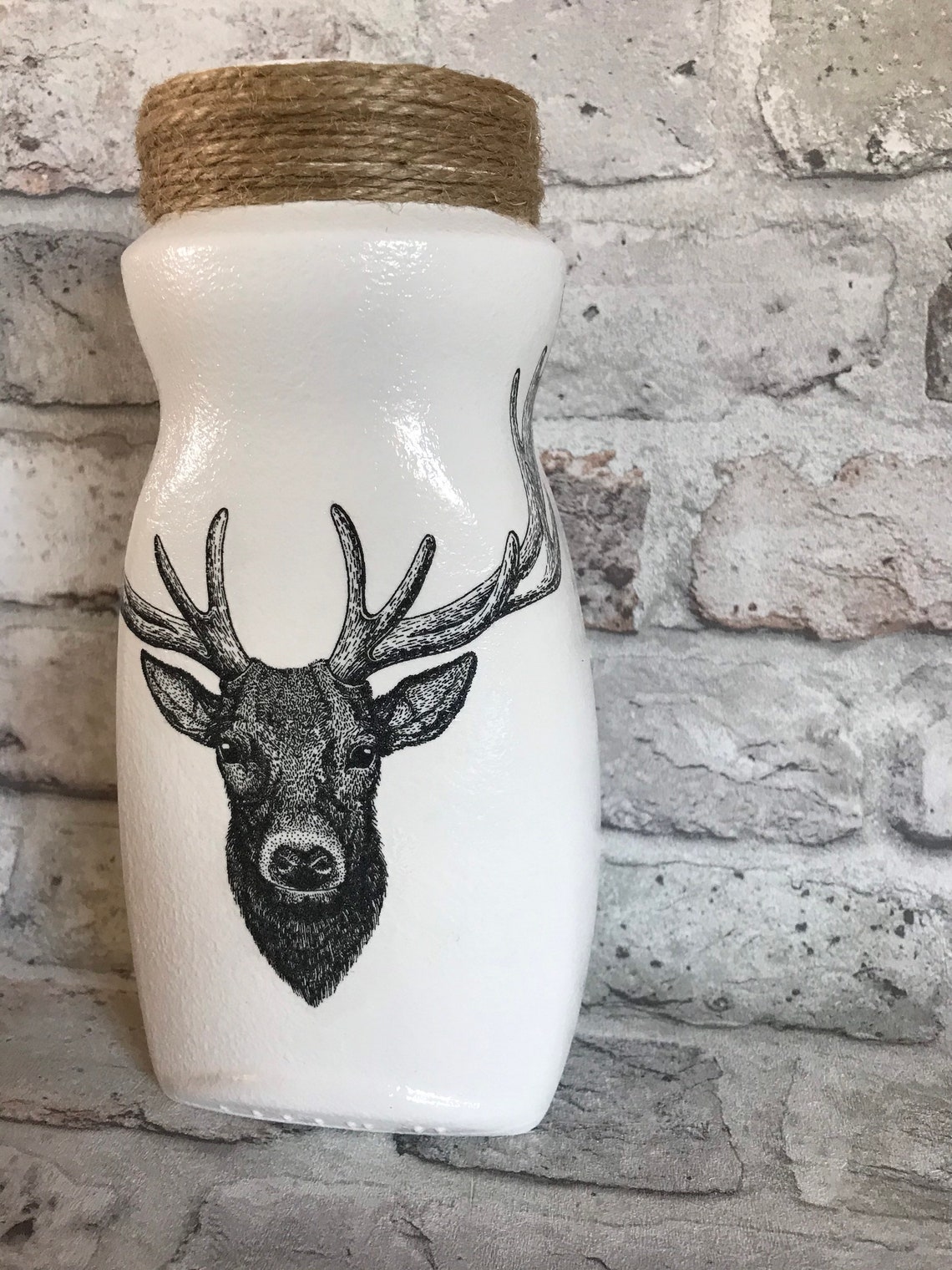 Stag head vase Deer head vase shabby chic vase modern Etsy