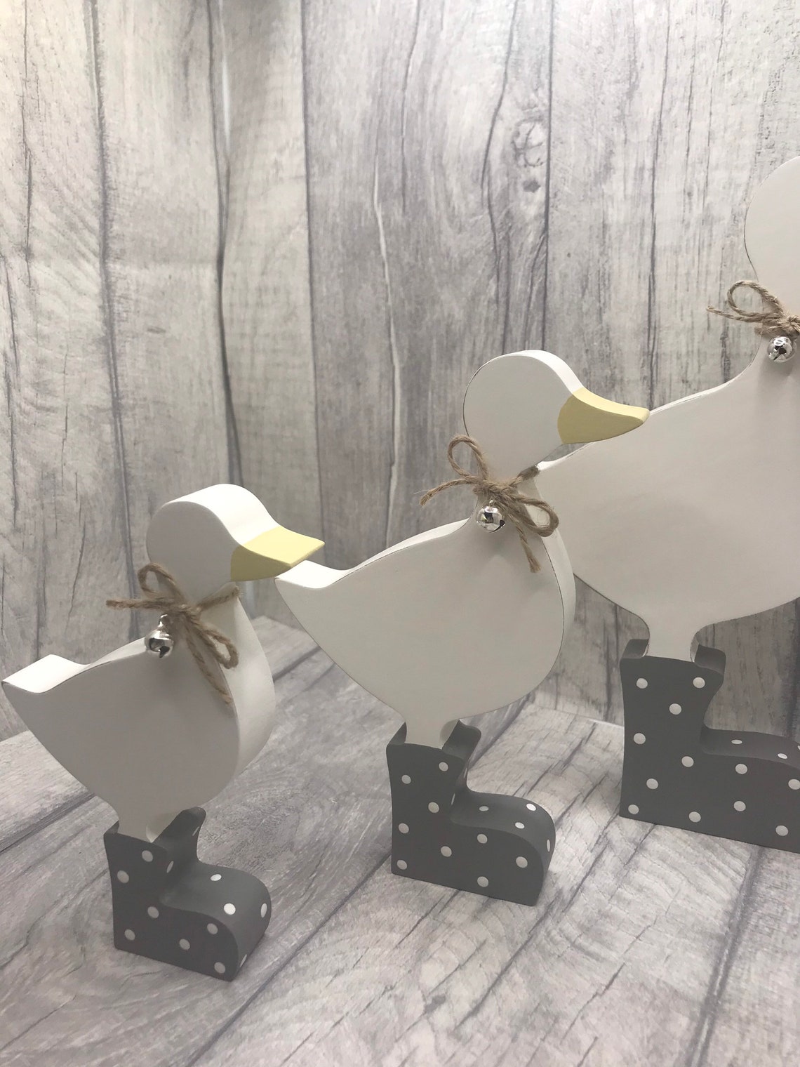 Ducks in Boots Duck Family Baby Duck Spotty Ducks Wooden Etsy