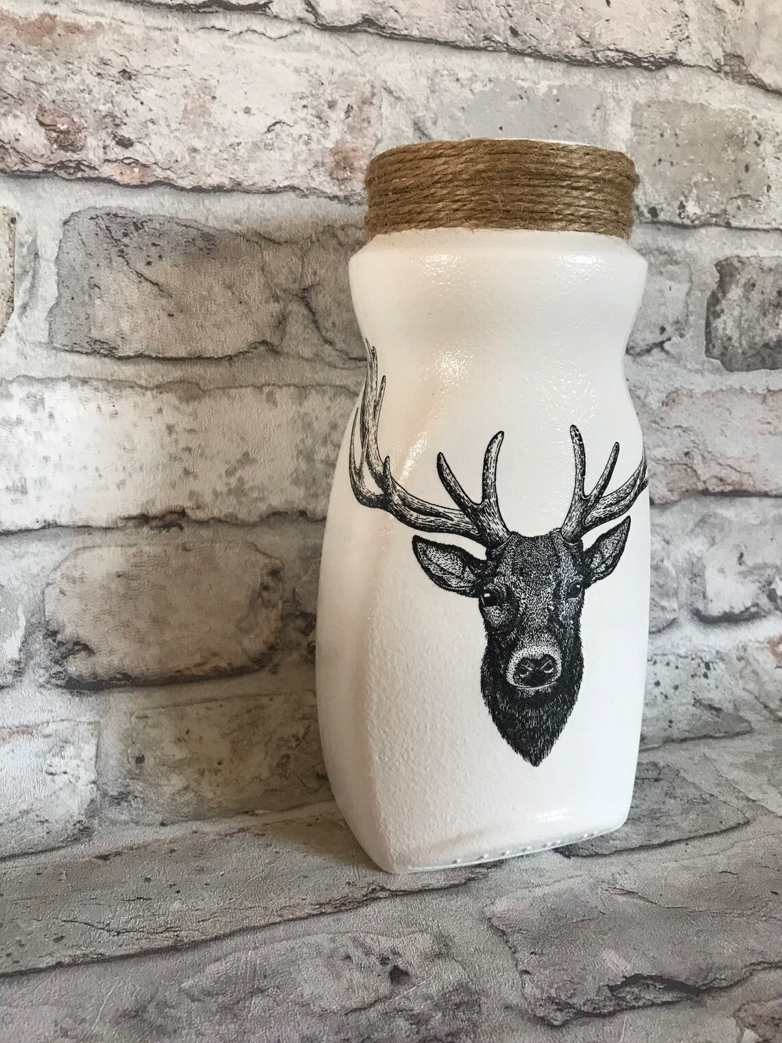 Stag head vase Deer head vase shabby chic vase modern Etsy
