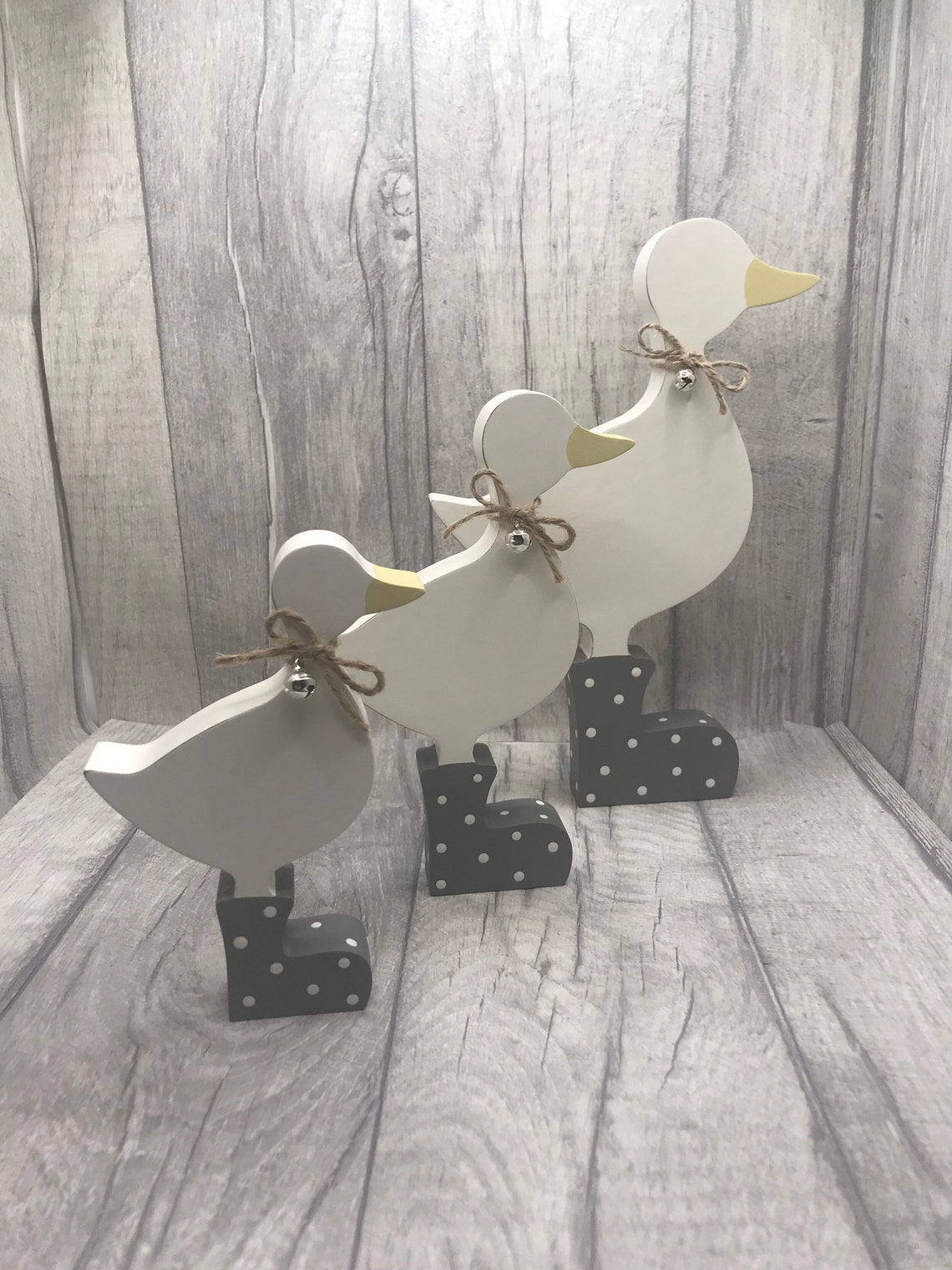 Ducks in Boots Duck Family Baby Duck Spotty Ducks Wooden Etsy