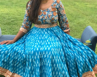 ikkat anarkali dresses