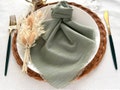 Sage Green  Boho Napkins  Cheesecloth Napkin Rustic Wedding Ceremony  Cotton Gauze Napkins Farm Table Decor  Ideas Dinner Napkins product logo