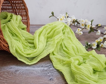 Lime Wedding Gauze Table Runner Table Centerpiece Cheesecloth Rustic Boho Wedding  Decor Bridal Shower Cotton Runner for Table Wedding Arch
