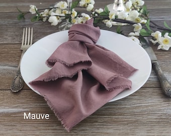 Mauve Wedding Napkins Cotton Dinner Napkins Cheesecloth Napkins Rustic Wedding Decor Gauze Napkins Farm Table Decor Cloth Gift Dinner Table