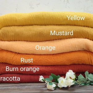 Mustard Yellow Wedding Gauze Table Runner Table Centerpiece Cheesecloth Runner Rustic Table Wedding decor Ceremony Decorations Ideas Bridal image 7