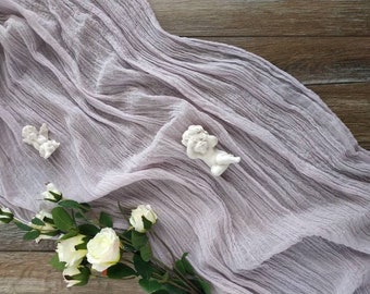 Vintage Lavender Wedding Gauze Table Runner Cheesecloth Runner Centerpiece Runner Wedding Table Modern Decorations Ideas Cotton Gauze Cloth