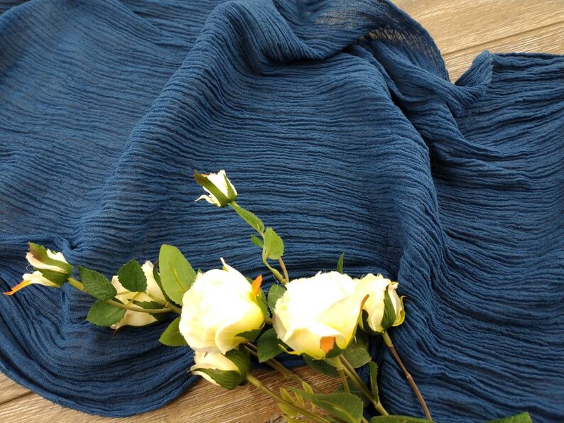 Gauze table runner Navy wedding gauze runner bridal shower Etsy