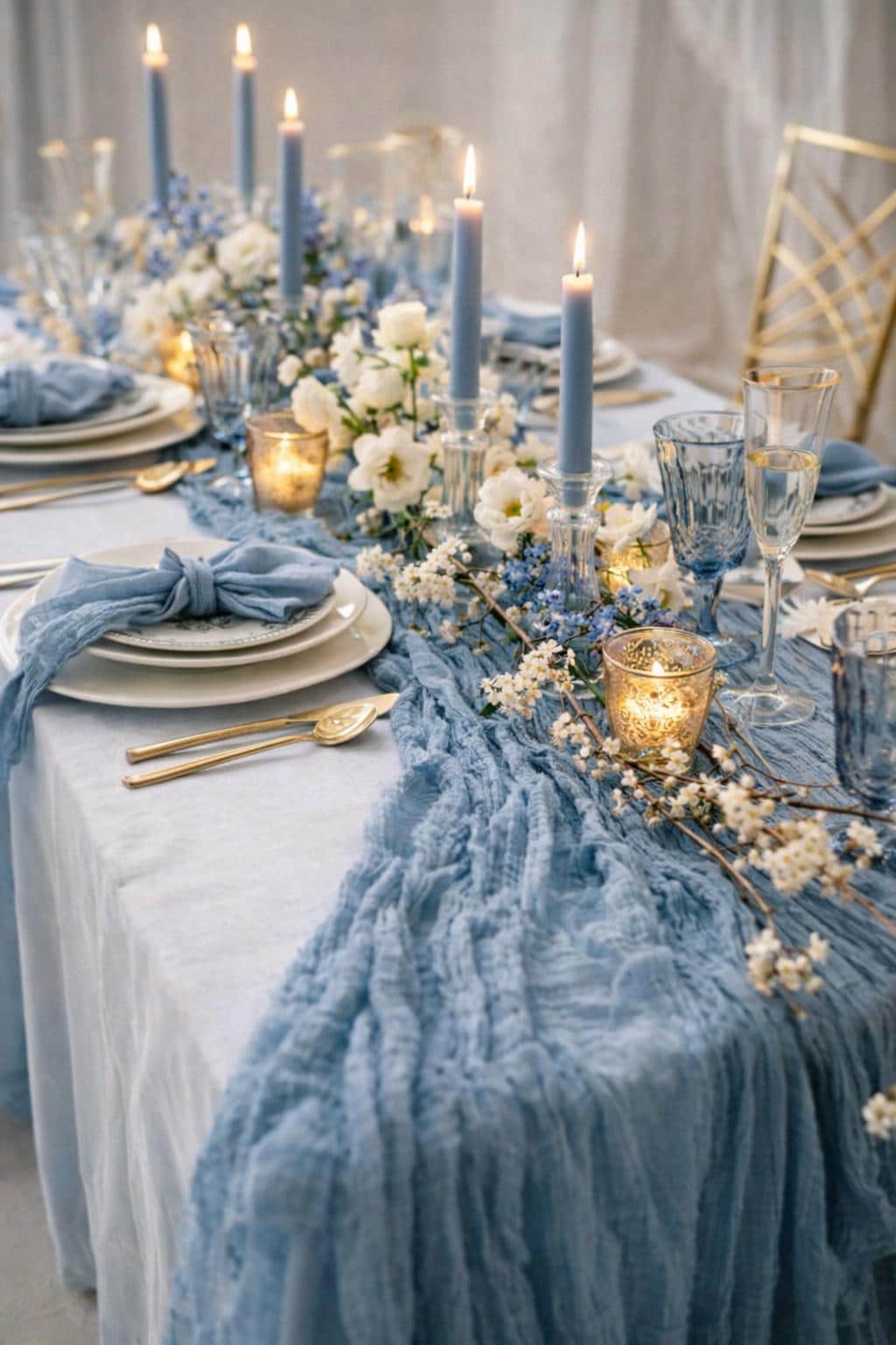 Blauer Gaze Läufer Hochzeit Tischläufer Hochzeit Tischläufer Hochzeit Tischdekoration Rustikal Hochzeit Tischdeko Hochzeit Deko