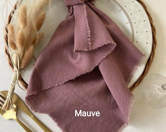 Mauve Wedding Napkins Cotton Dinner Napkins Cheesecloth Napkins Rustic Wedding Decor Gauze Napkins Farm Table Decor Cloth Gift Dinner Table