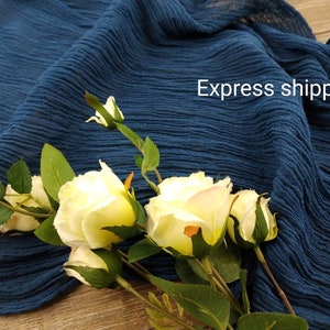 Navy Wedding Gauze Table Runner Bridal Shower Runner Table Centerpiece Cheesecloth Runner Wedding Decoration&#39;s Wedding Arbor Decor Arch Boho