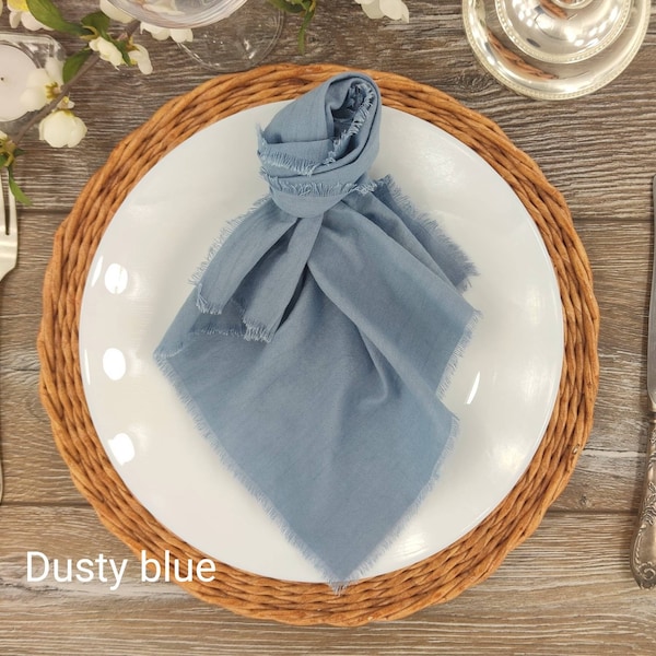 Dusty Blue Napkins Etsy