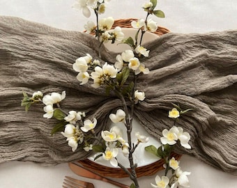 Warm Grey Wedding Gauze Cheesecloth  Table Runner Table Centerpiece  Runner Rustic Table Runner Boho Wedding Decor Watercolor Wedding ideas