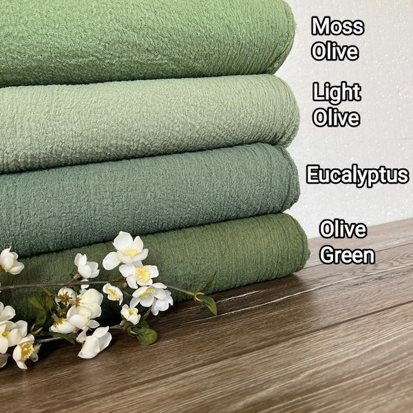 Olive Green Wedding Gauze Table Runner Cheesecloth Runner  Event Centerpiece Runner Wedding Reception Ceremony Table Decor Modern Style Idea