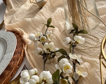 Apricot Wedding Gauze Table Runner cheesecloth table centerpiece country wedding cheesecloth runner rustic table runner wedding table