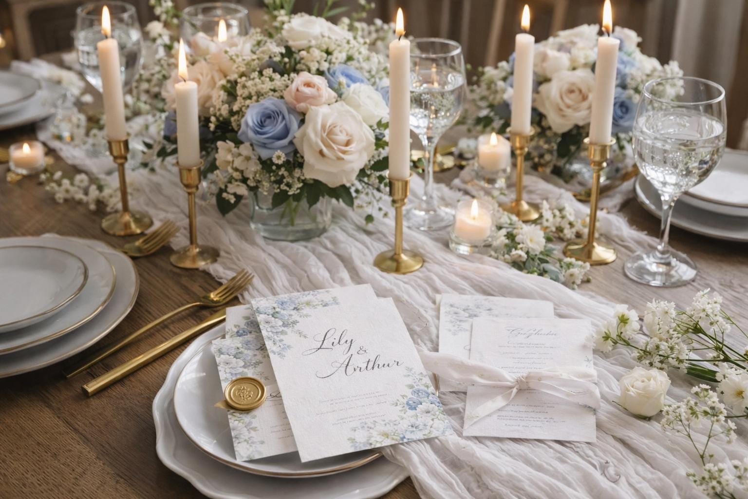 3 Runner Da Tavola In Garza Rustica – 55x300 Cm – Decorazione Primaverile Per Matrimoni E Feste