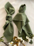 Olive Green Boho Napkins  Cheesecloth Napkin Rustic Wedding Ceremony Decor Cotton Gauze Napkins Farm Table Decor Wedding Ideas Dinner Napkin product logo