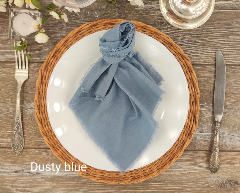 Dusty blue Wedding Gauze Table Runner Bridal Shower Runner Table Centerpiece Cheesecloth Runner Boho Wedding Decorations Tape Rustic Gift image 4