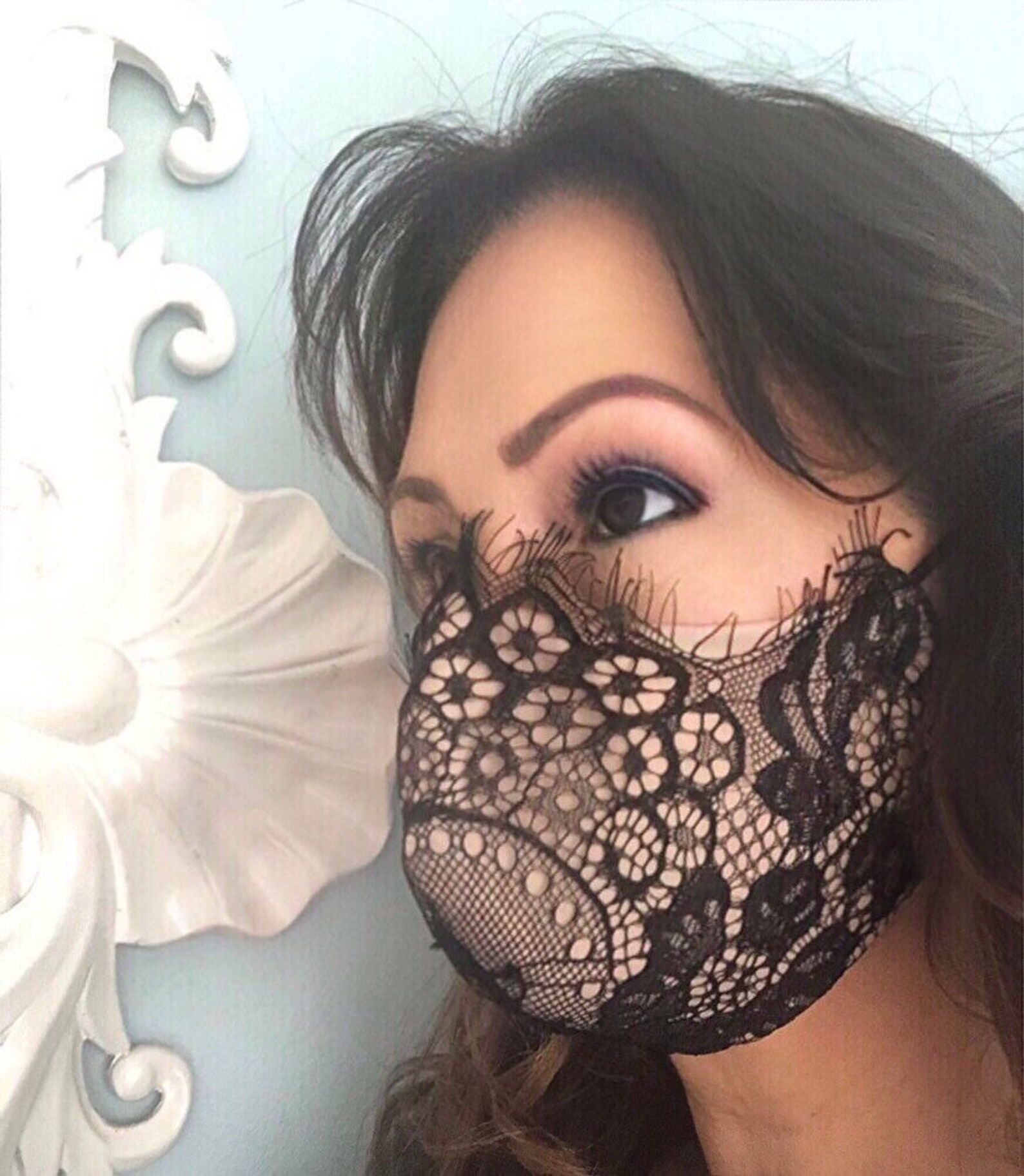 Bridal Face Mask Pretty Face Mask Evening Face Mask Lace Etsy UK