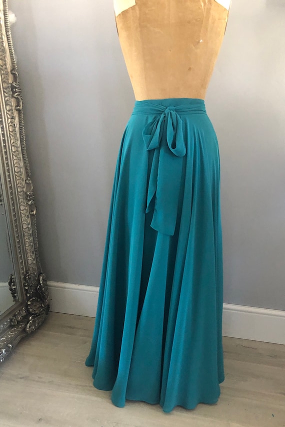 Chiffon colourful maxi skirt hot sale