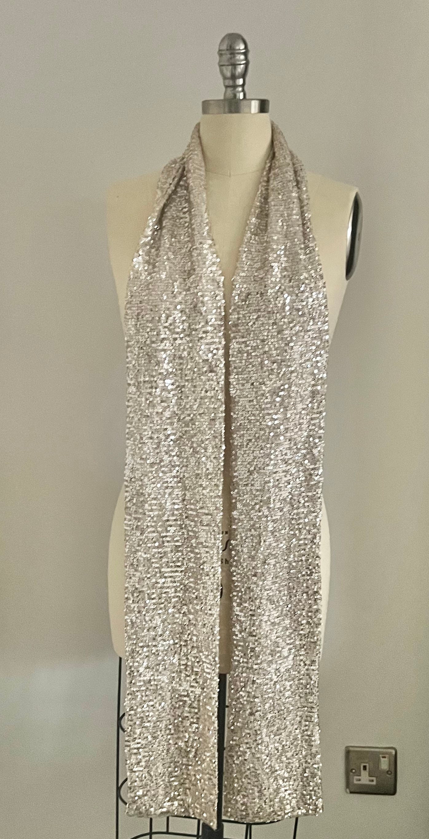Sequin Scarf Beautiful Sparkly Sequin Scarf Wrap Bridal Etsy