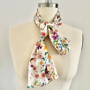 Liberty London 100% silk scarf, neck tie. Beautiful silk satin scarf, available in a variety of Liberty London prints. Handmade in the UK