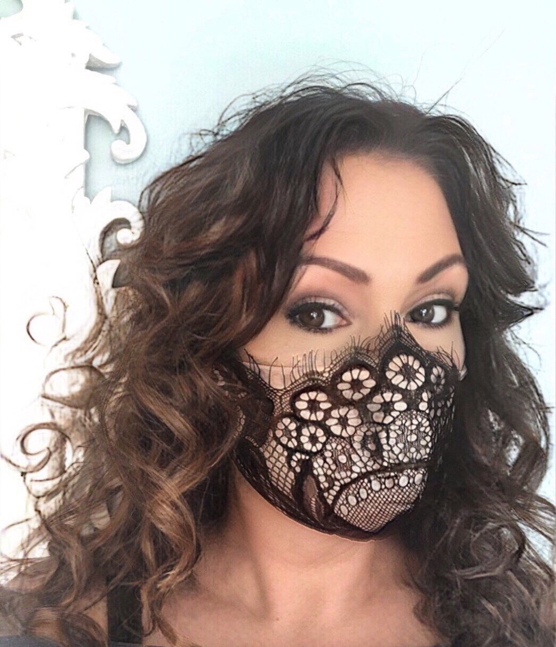 Bridal Face Mask Pretty Face Mask Evening Face Mask Lace Etsy UK