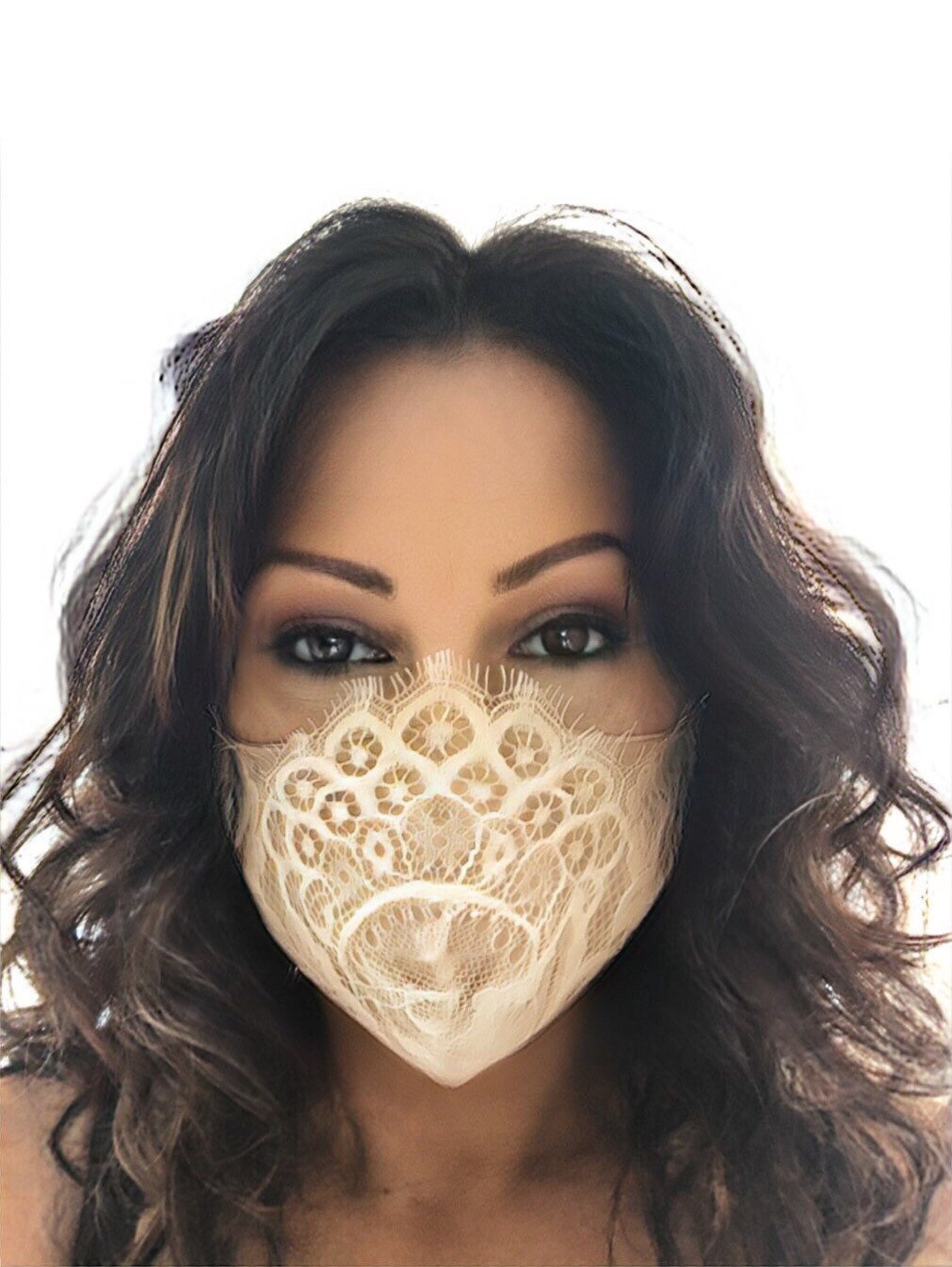 Bridal Face Mask Pretty Face Mask Evening Face Mask Lace Etsy UK