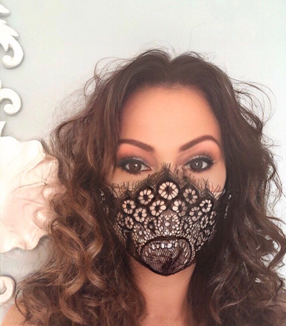 Bridal Face Mask Pretty Face Mask Evening Face Mask Lace Etsy UK