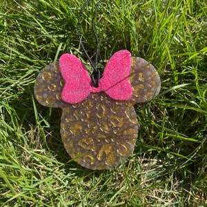 Mrs. Mouse Cheetah Print Freshie, Car Freshie, Air Freshener, Cute Car Freshie, Custom Freshie, Handmade, Cute Car Accessories