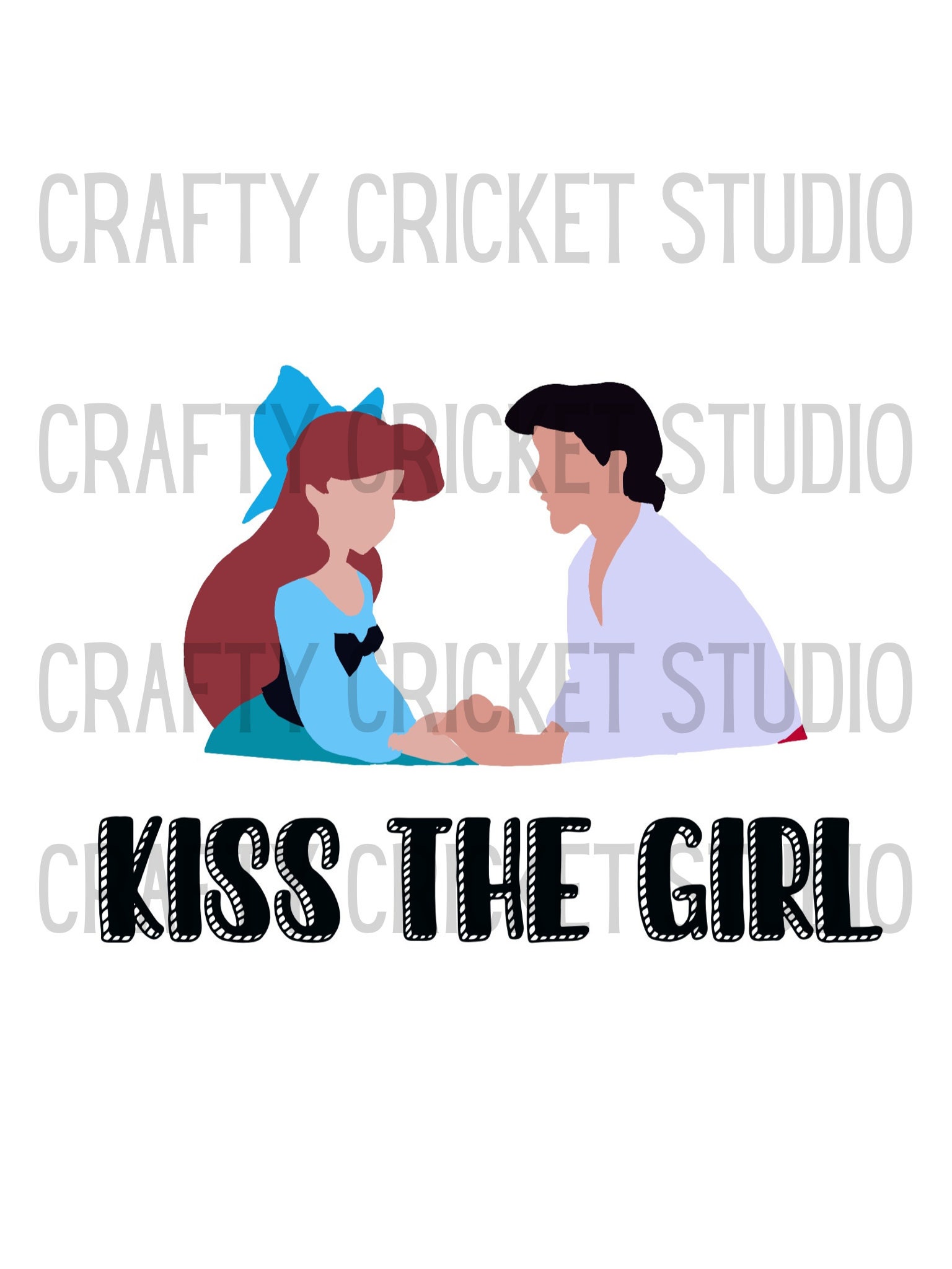 Kiss the Girl PNG, Digital download, Sublimation File, Mermaid, funny png