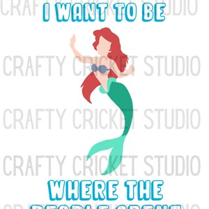 I Want to Be Where the People Aren’t  PNG, Digital download, Sublimation File, Mermaid, funny png