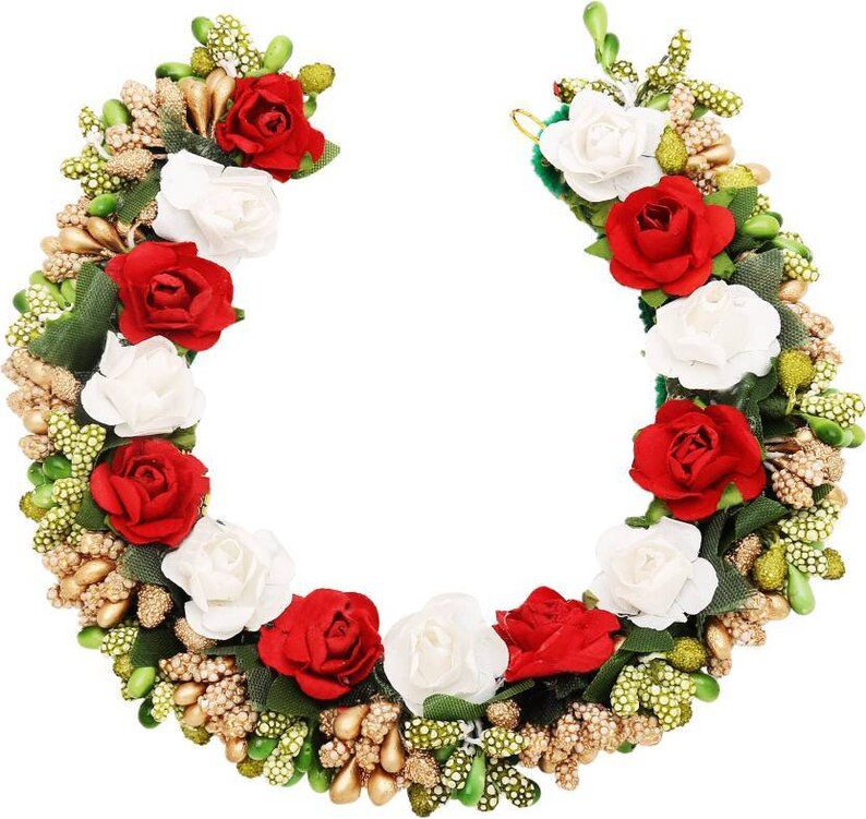 Handmade Paper Rose Gajra Hair Accessories For Bun Decoration Etsy