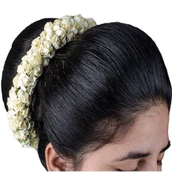 Handmade Paper Rose Gajra Hair Accessories For Bun Decoration Etsy