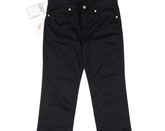 Versace Jeans Couture Y2K VJC Black Straight Leg Pants With Tags Vintage 00s