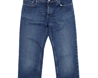 Helmut Lang jaren 90 vintage klassieke denim lage taille contour fit jeans