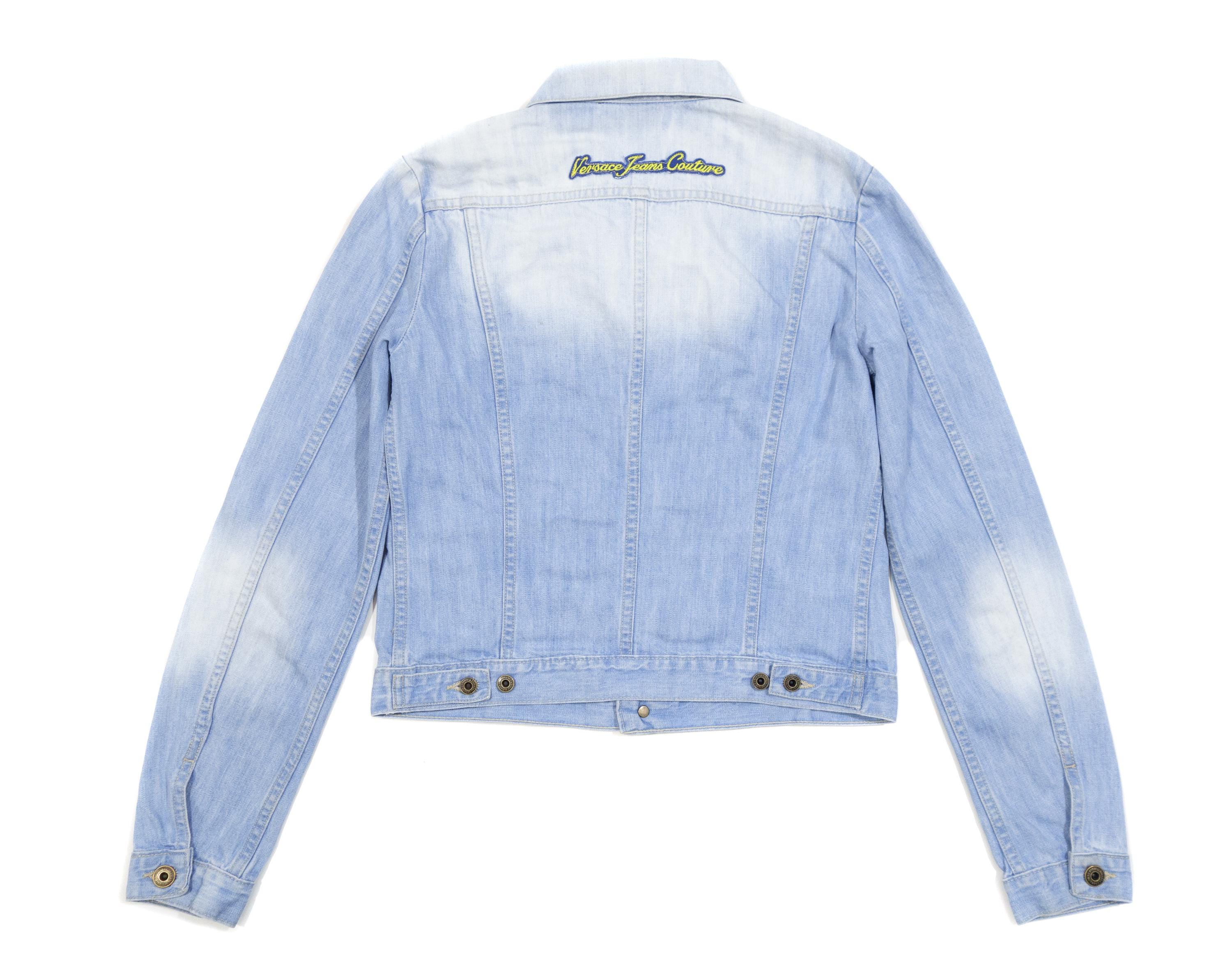 Versace Jeans Couture Y2K Colorful Patches Denim Cropped Jacket