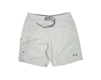 Oakley Y2k 2000s Board Swim Trunks Cargo Pocket Shorts Vintage Surf