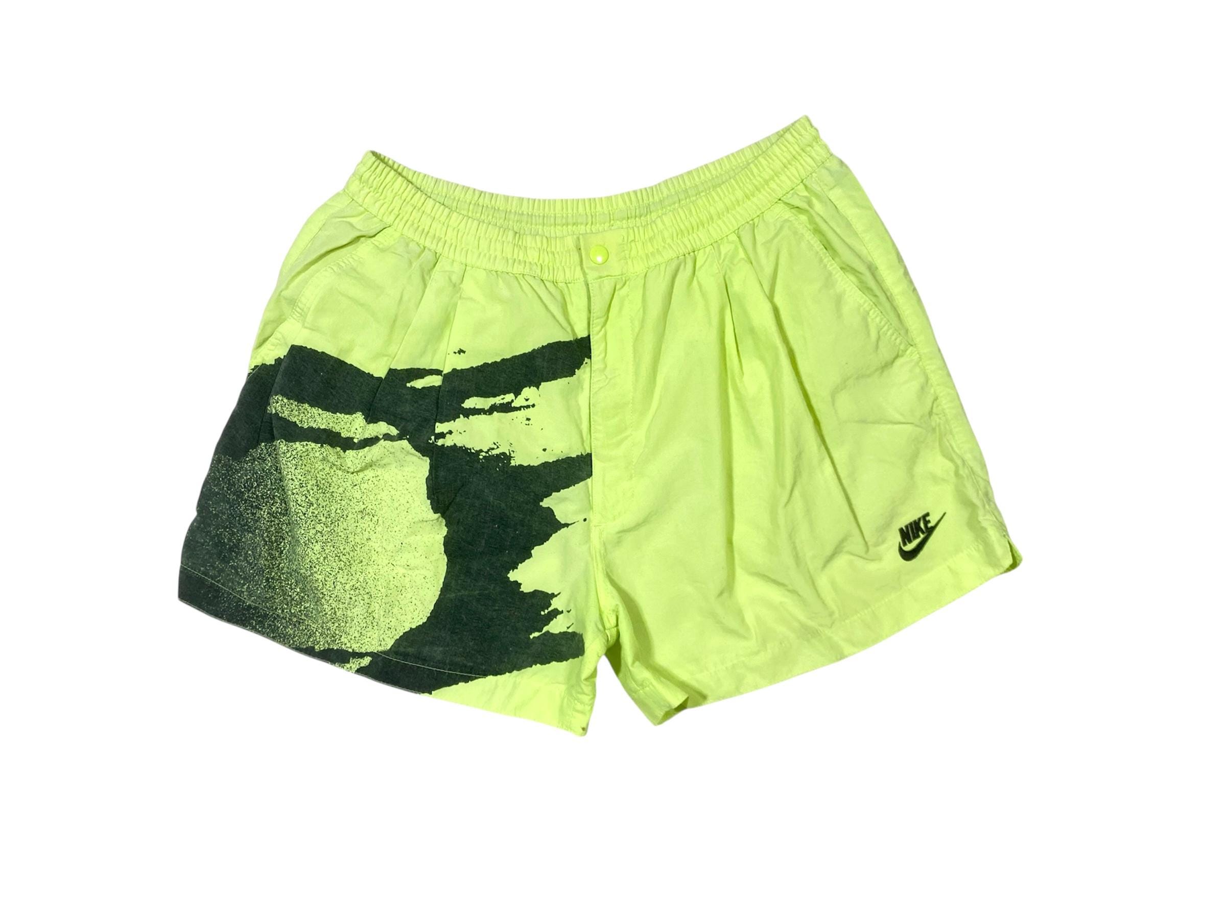Nike Challenge Court 90s Vintage Tennis Big Logo Acid Shorts Andre