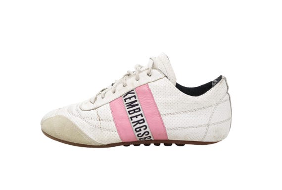 Dirk Bikkembergs, Dirk Bikkembergs Y2K 00s Leather Soccer Logo Low Sneakers