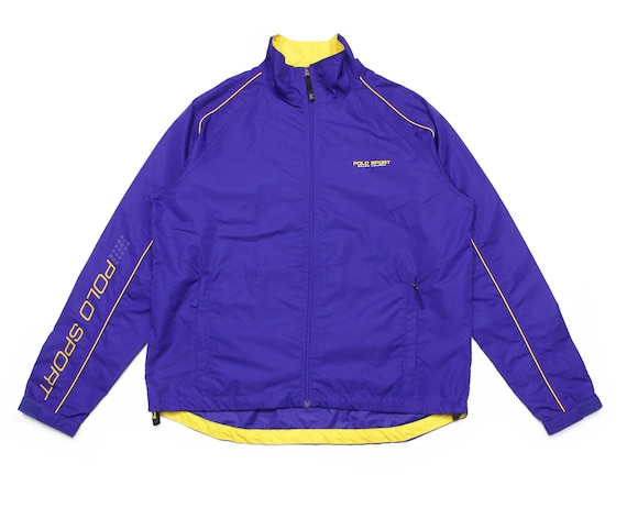 Polo Sport, Polo Sport Ralph Lauren 90s Big Logo Nylon Track Jacket Vintage