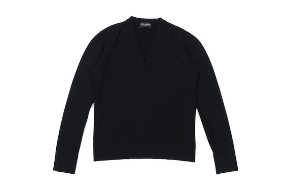 Dolce & Gabbana, Dolce & Gabbana 00s Wool V-Neck Sweater Vintage Made in Italy