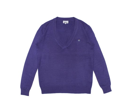 Vivienne Westwood, Vivienne Westwood 00s Orb Logo V-Neck Deep Sweater Vintage