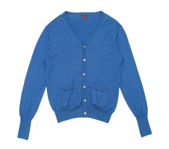 Evisu, Evisu 00s Wool Pocket Seagull Logo Cardigan Vintage