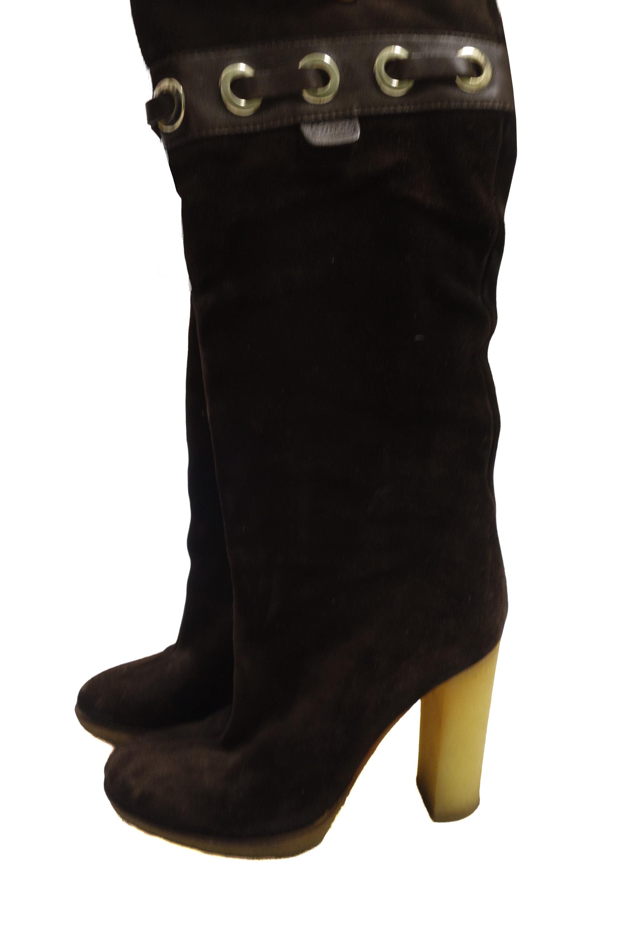 Gucci Tom Ford Suede Fur Trim Knee High Snow Boots - Etsy