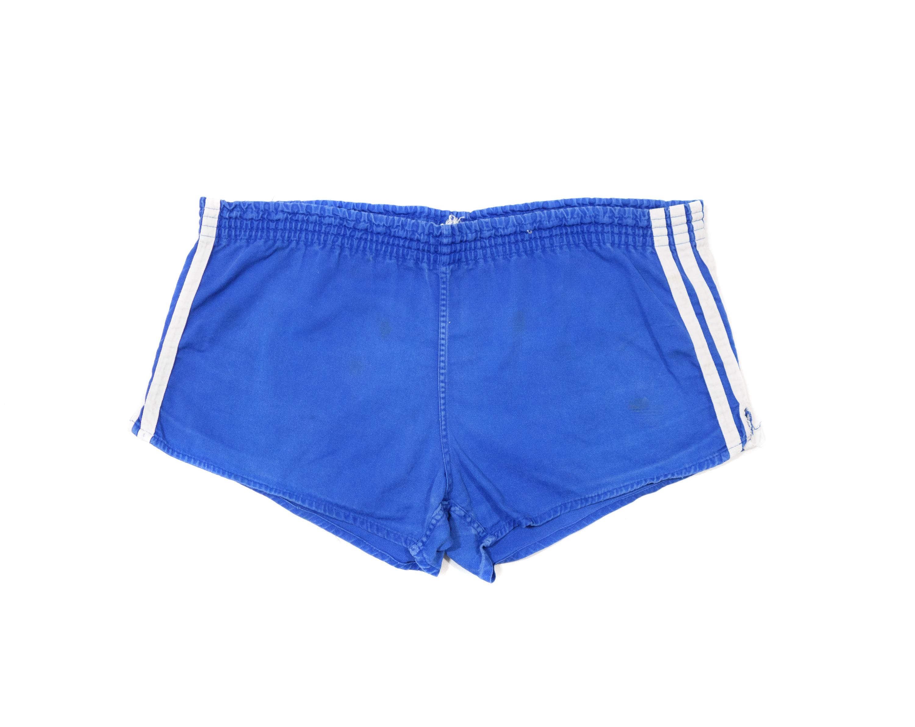 Short Vintage Arena En Nylon Des Années 80 – Bleu, Taille L Pour Homme