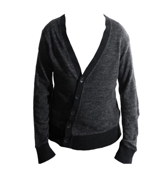 Dolce & Gabbana, Dolce & Gabbana Asymmetric Button-Up Wool Blend Cardigan Vintage 00s