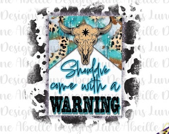 Leopard Cowgirl Skull PNG: Sarcastic Western Design (Digital Download)