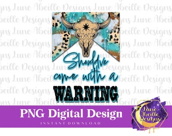 Sassy Cowgirl Skull PNG: Leopard Print, Western Design (Digital Download)