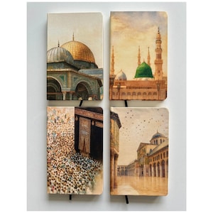 Islamitische heilige steden hardcover dagboek: Mekka, Medina, Jeruzalem